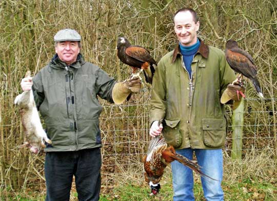 Falconry hunting days in winter